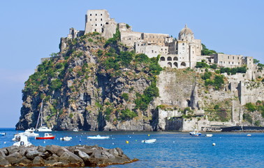 castello aragonese, ischia, italy