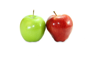 Apple on white background