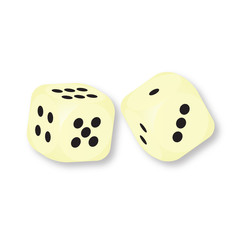 White dice vector
