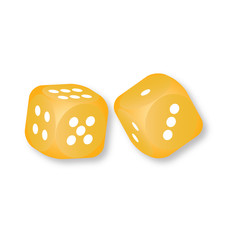 Orange dice vector