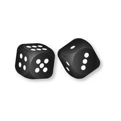 Black dice vector
