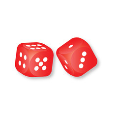 Red dice vector