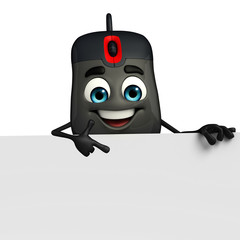Computer Mouse Character with sign