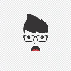 geek cartoon character