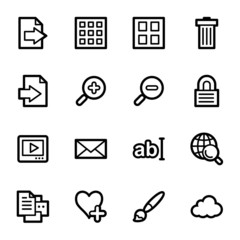 Image viewer web icons set
