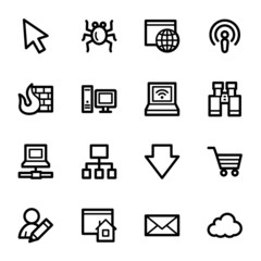 Internet web icons set