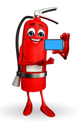 Fire Extinguisher character with mobile