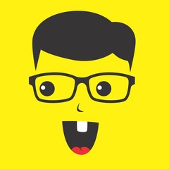 geek cartoon character