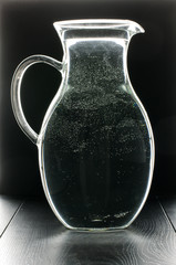 Glass tank full of water