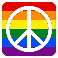 Peace symbol button