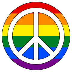 Peace symbol button
