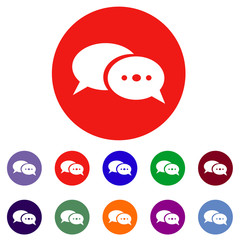 Набор векторных иконок с изображением сообщения