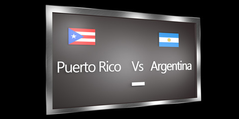 Competition Scoreboard.World Cup.Group B Puerto Rico Argentina
