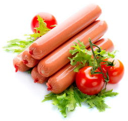Sausage. Sausages isolated on a white background