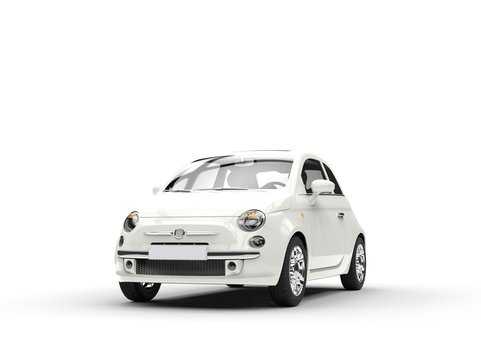 Small economic white car front