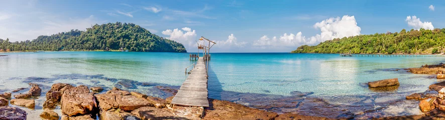 Selbstklebende Fototapete Panoramafotos Tropisches Meerespanorama