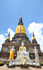 Fototapeta na wymiar Old Pagoda on blue sky background