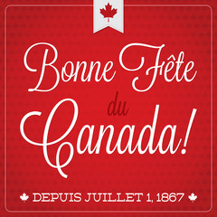 Obraz premium Happy Canada Day retro card in vector format.