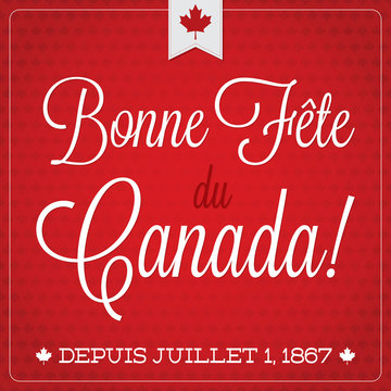 Happy Canada Day retro card in vector format.