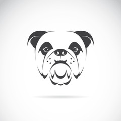 Vector image of an dog face (bulldog)
