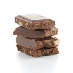 Closeup detail of chocolate parts