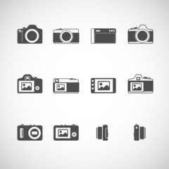 camera icon set, vector eps10