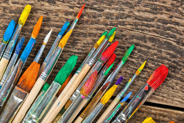 Fototapeta premium Paints and brushes