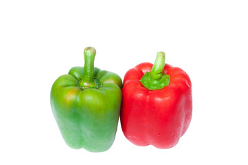 Bell Pepper Clipping Path on White Background