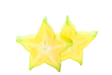 Fototapeta premium Star fruits Clipping Path on white