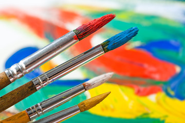 Obraz premium Paints and brushes