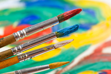 Obraz premium Paints and brushes