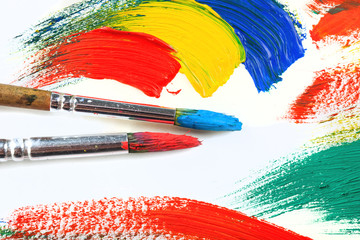 Obraz premium Paints and brushes