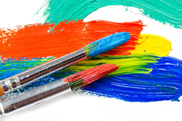 Obraz premium Paints and brushes