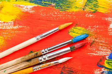 Obraz premium Paints and brushes