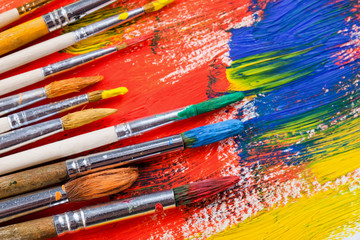 Obraz premium Paints and brushes
