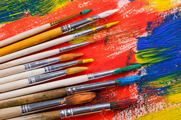 Obraz premium Paints and brushes