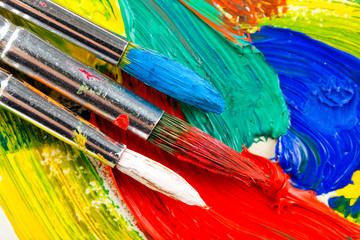 Obraz premium Paints and brushes