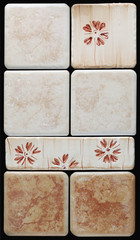tiles with floral motifs