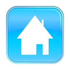 Isolated blue web icon on white background