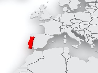 Map of worlds. Portugal.