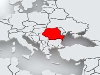 Map of worlds. Romania.