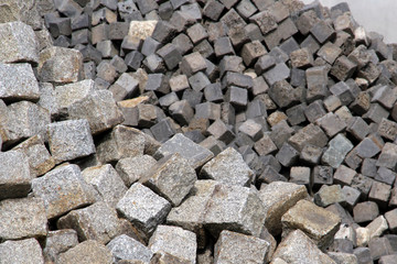 Pflastersteine Granit und Beton