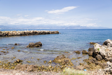 Fototapeta na wymiar Antibes, France. Seascape on the French Riviera - 4