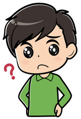 疑問を持った男性