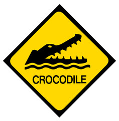 Crocodile warning sign