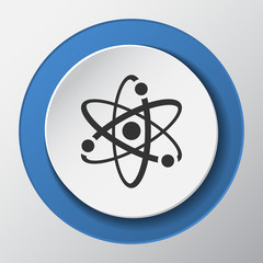 atomic paper icon with shadow
