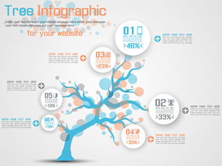 TREE INFOGRAPHIC MODERN BLUE