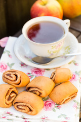 Cinnamon buns and a cup of tea
