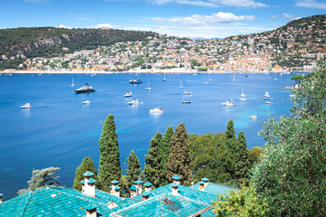 The view of Villefranche-sur-Mer, France