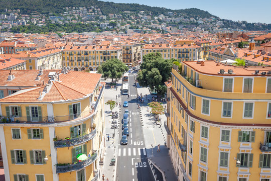 The view from the roof of the Mamac museum in Nice